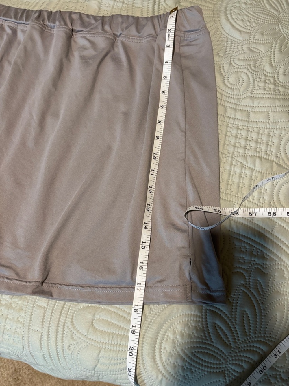 Light Gray Athletic Skort Shorts - Picture 4 of 4